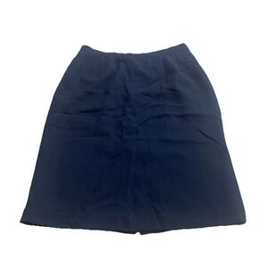 Vintage Sassco Skirt Women's 10P Navy‎ Blue Wool Pencil Y2K NWT